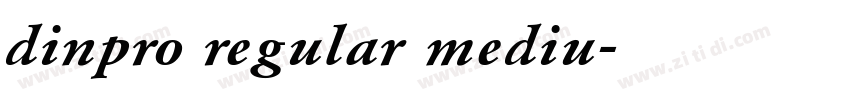 dinpro regular mediu字体转换